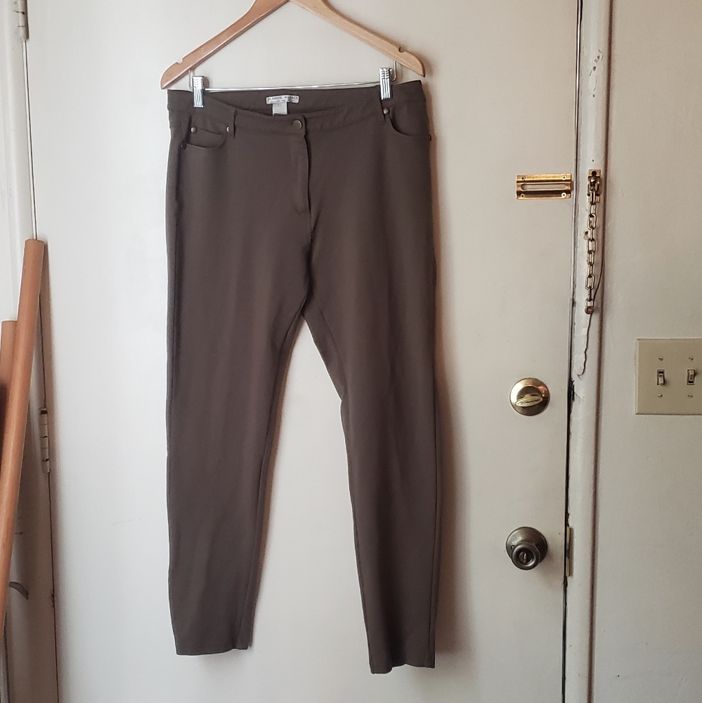Alberto Makali Dark Green Stretchy High Rise Slacks Size 12